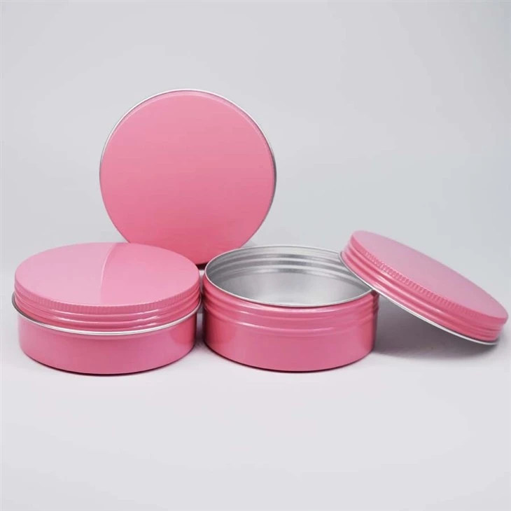 68*25mm 60mlPink Customized Printing Aluminum Box With Cap For Candy