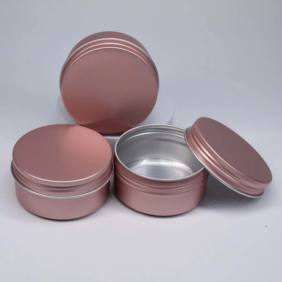 80ml Rose Golden Eco-friendly Round Small Pill Aluminum Box