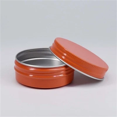 68*25mm 60ml Orange Customized Printing Aluminum Box With Cap For Candy